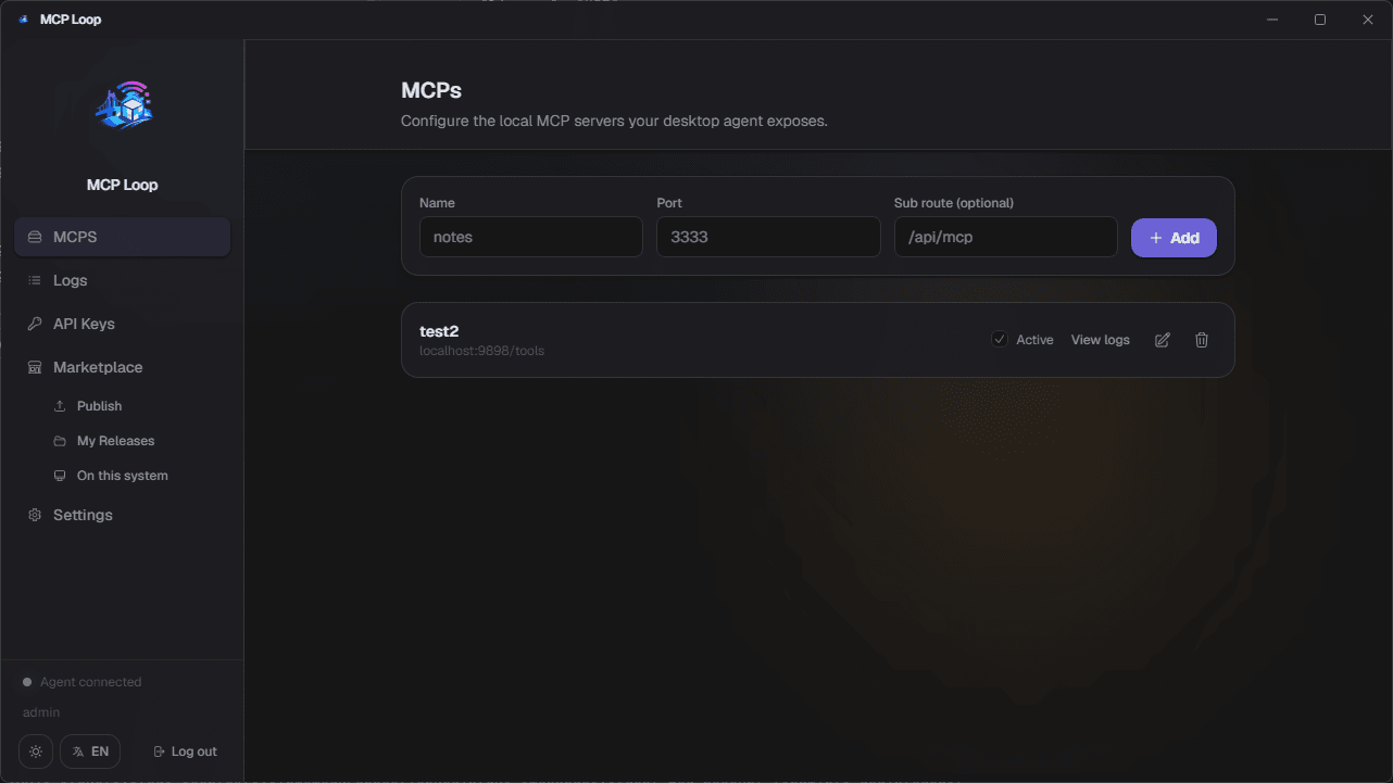 mcp list dark